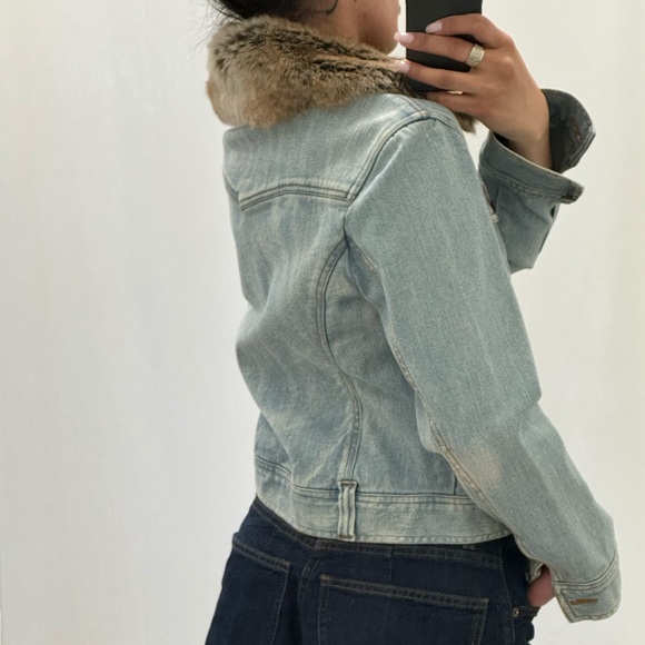 Y2K faux fur denim jacket - Picture 4 of 4